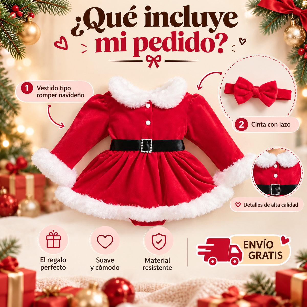 Vestido Navideño para Bebé